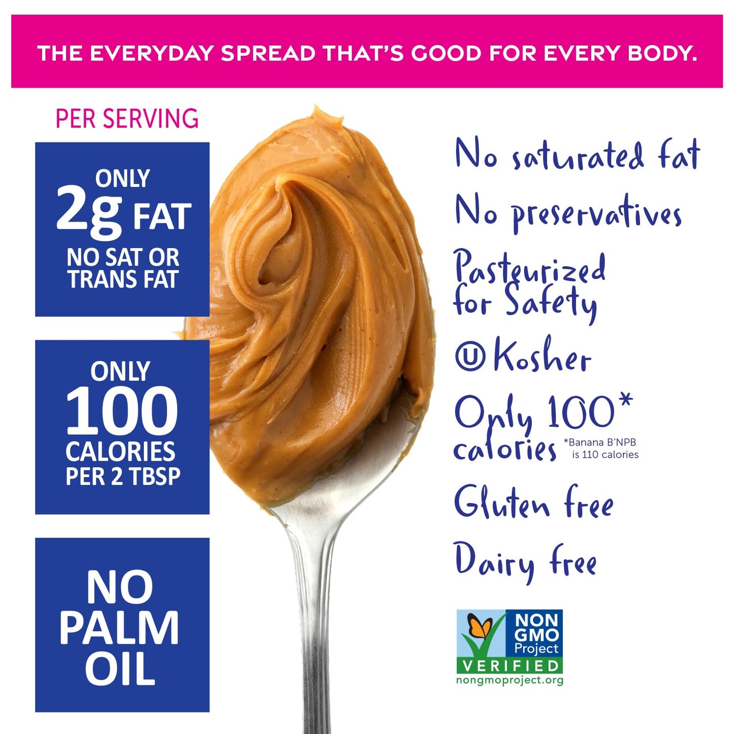 Original Low Fat Peanut Butter Spread by Bettern Peanut Butter, Creamy Low-Calorie Peanut Spread with No Saturated Fat, Gluten F