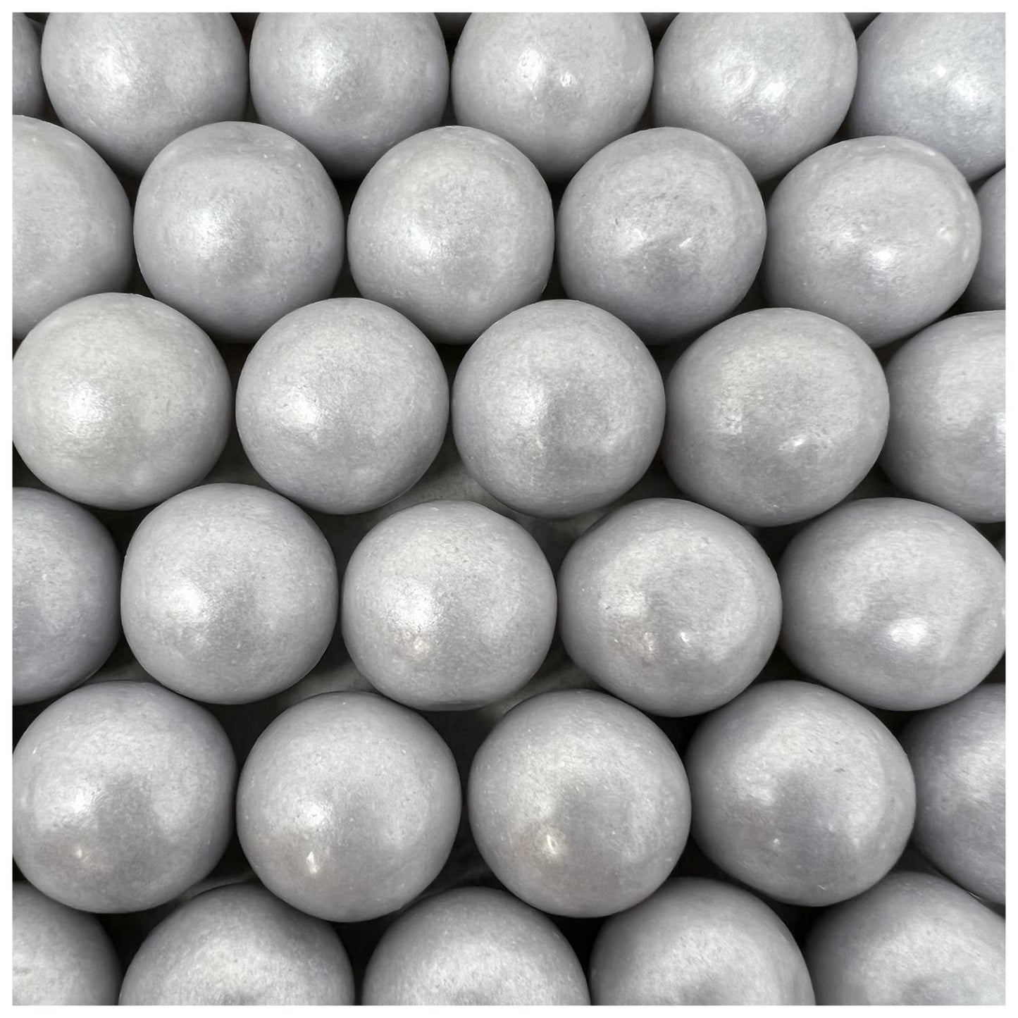 Candy Retailer Gumballs - Great For Parties Or Gumball Machines - 2Lb Bag (Large 1", Shimmer Silver)