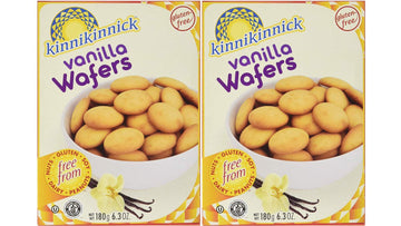 Kinnikinnick - Vanilla Wafers - Gluten Free, Allergy Friendly Cookies - 6.3 Oz. Boxes - 2 Pack