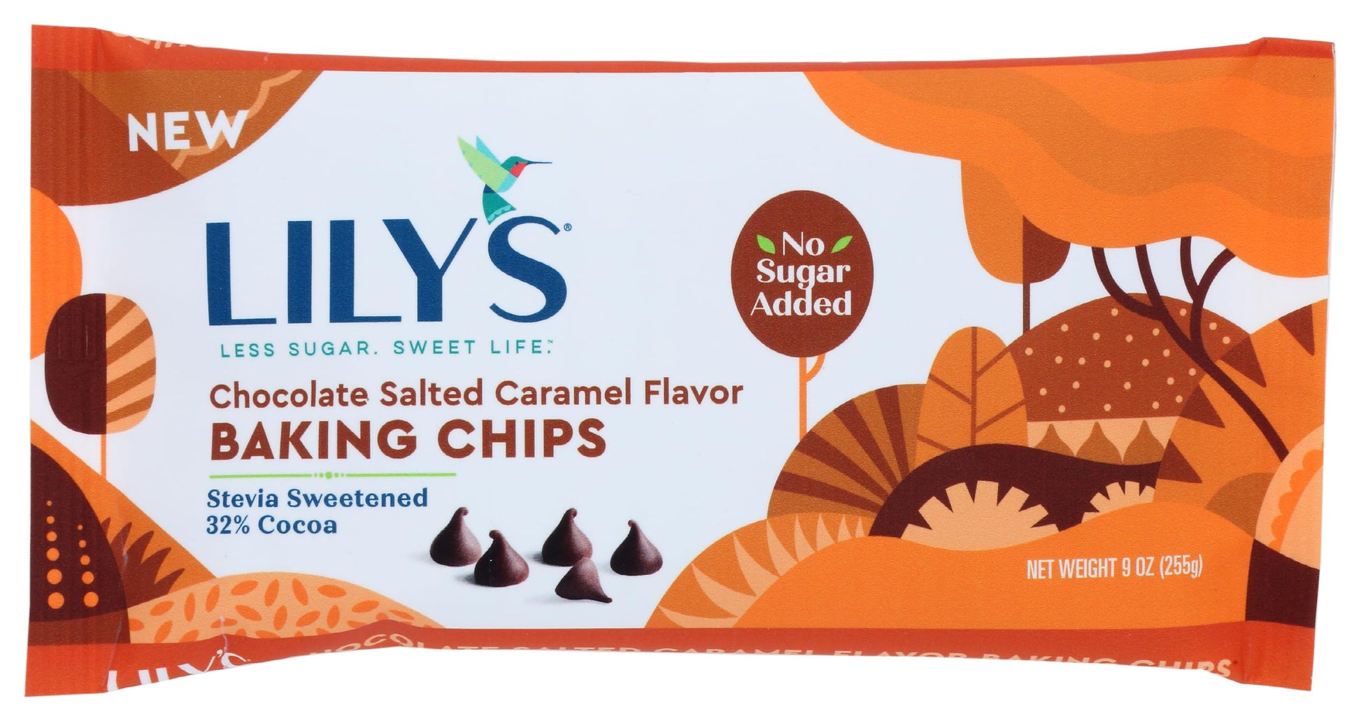 Lily's Chocolate Baking Chips Chocolate Salted Flavor, Caramel, 9 Oz
