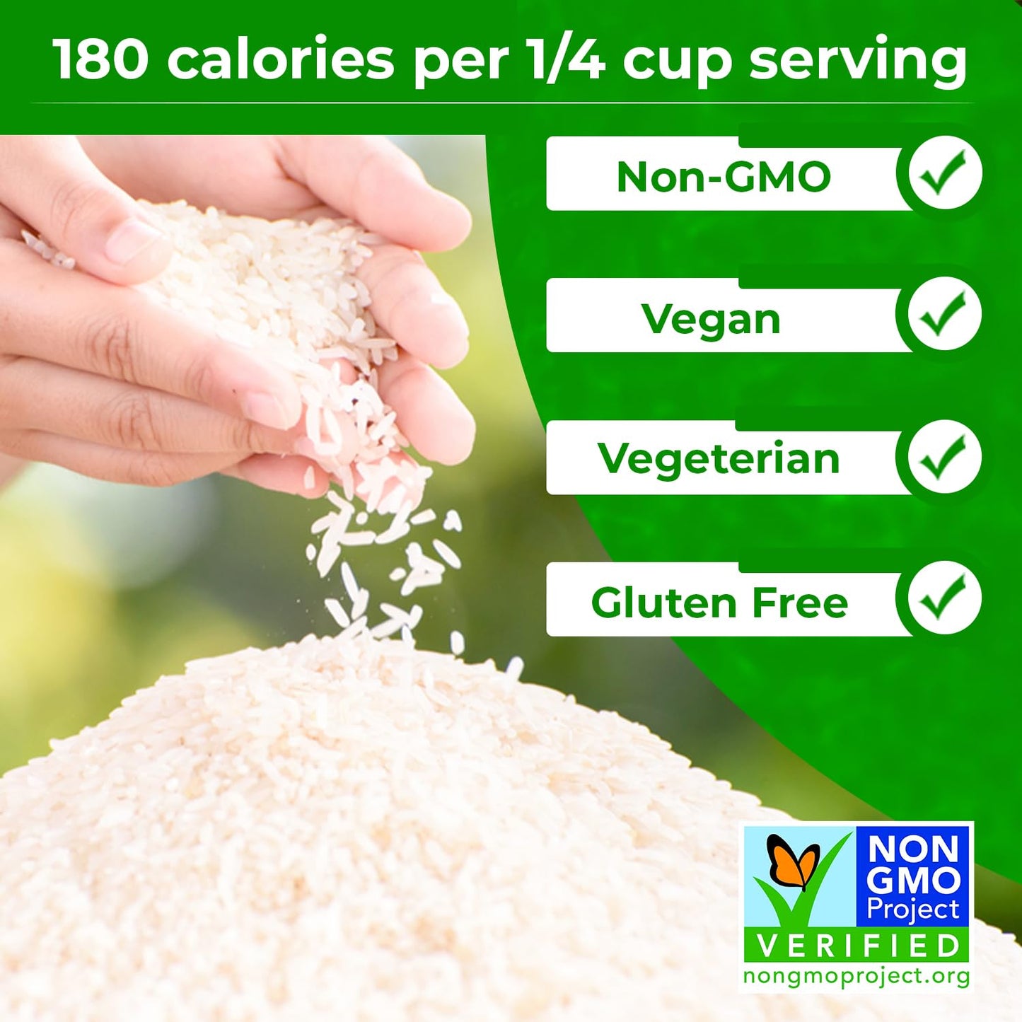 20 Pounds (LBS) Organic Premium Thai Hom Mali Jasmine Rice | Endorsed By Pro Chefs | Four Elephants Brand | Cooking Instructions