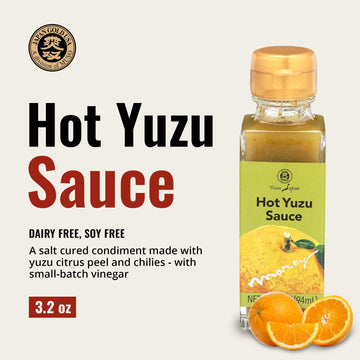 Muso From Japan Hot Yuzu Sauce - Spicy Citrus Flavor for Sushi & Noodles, 3.2 Fl Oz, Vegetarian Condiment