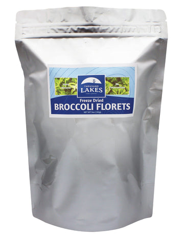 Thousand Lakes Freeze Dried Fruits And Vegetables - Broccoli Florets - Bulk 5 Ounces  100 Florets - No Stems  No Salt Added