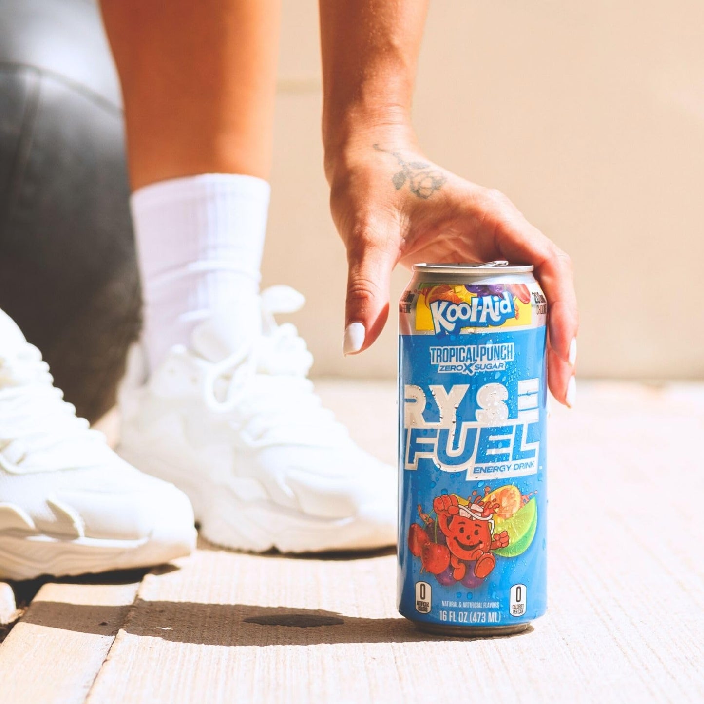 RYSE Fuel Energy Drink - Sugar Free & Vegan - 200mg Caffeine - Tropical Punch - 16 Fl Oz Cans (12-Pack)