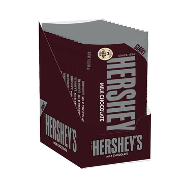 Hershey'S Chocolate Candy Bar, Giant (Pack Of 12)