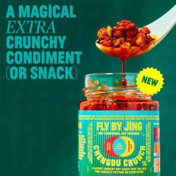 Flybyjing Extra Crunchy Chili Crisp - Gourmet Spicy Tingly Savory Chili Oil Sauce W/Extra Crunch - Versatile Sichuan Hot Sauce A