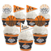 Big Dot Of Happiness Basketball - Let The Madness Begin - Cupcake Decoration - College Basketball Party Cupcake Wrappers And Tre