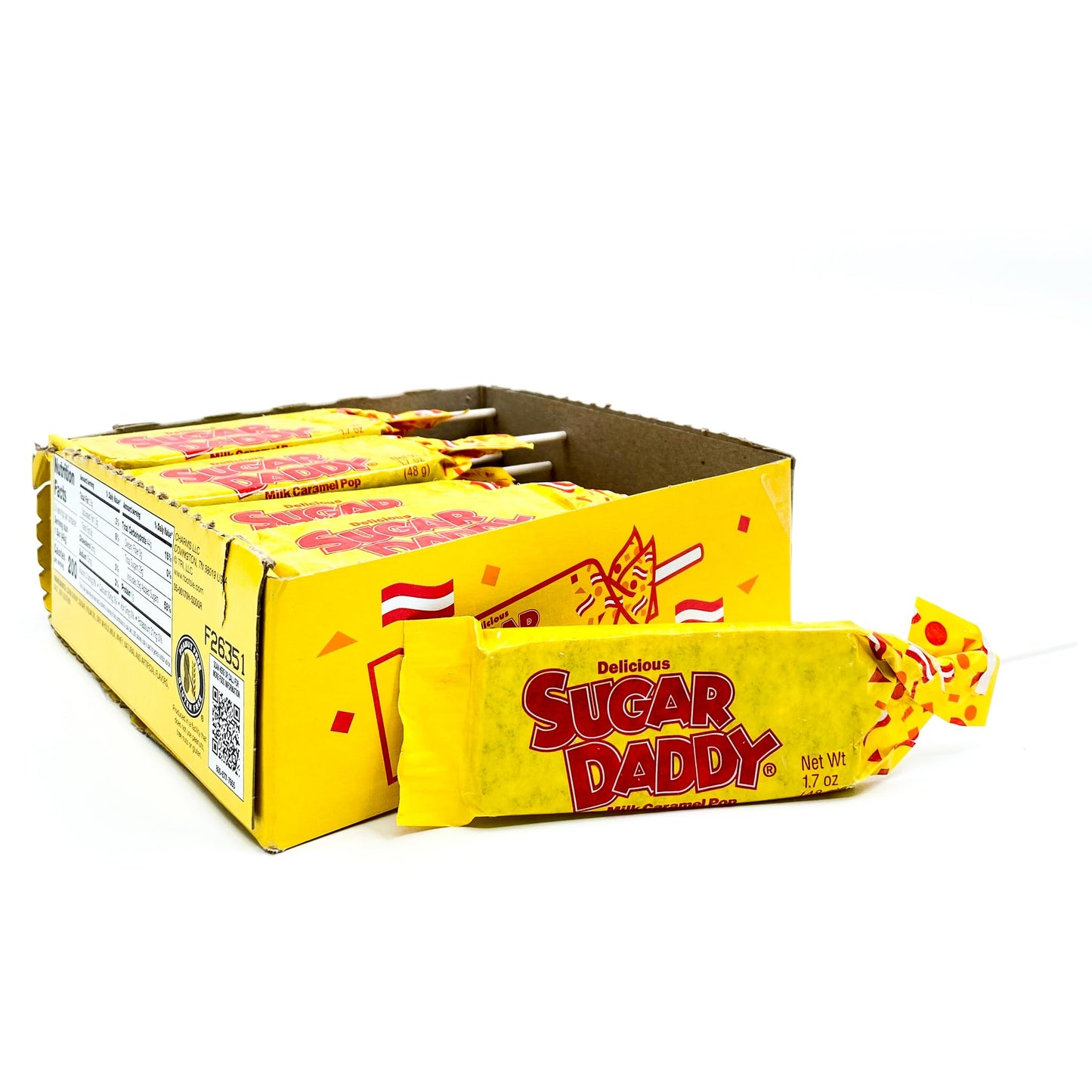 Sugar Daddy Milk Caramel Pop, 1.7-Ounce Pops (Pack of 24)