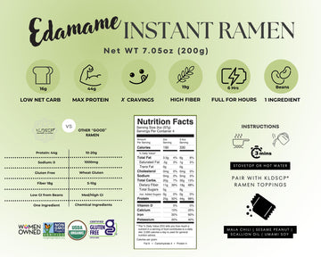 KLDSCP - Organic Gluten-Free Edamame Protein Pasta, 43g Protein | Low Carb | High Fiber | High Protein | Plant Based Pasta | 7oz