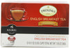 Twining English Breakfast Decaffeinated Black Tea, K-Cup, 12-Count