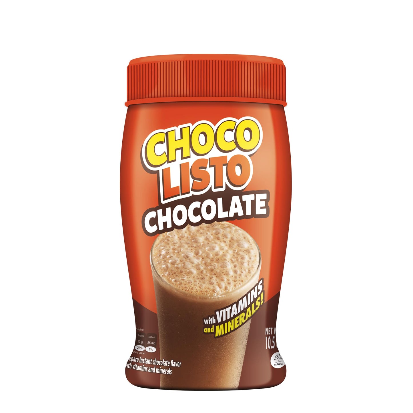 Chocolisto Instant Chocolate Drink, Nutritious Beverage With Vitamins And Minerals, 10.5 Oz, Pack Of 1.
