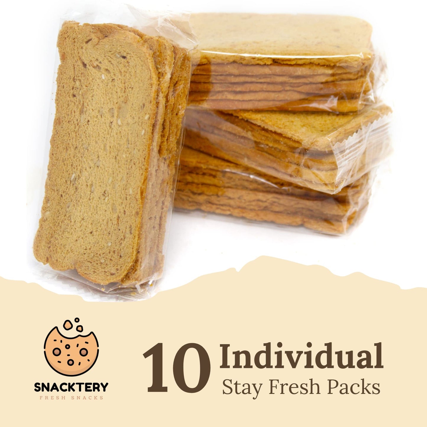 Snacktery Sesame Melba Toast Crackers - Thin and Crispy Flatbread Crackers - Mini Toasts for Dips, Spreads, Salads - 7 Oz