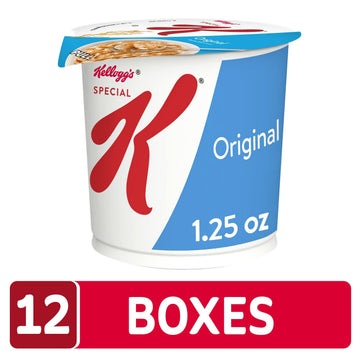 Kellogg s Special K, Breakfast Cereal in a Cup, Original, Bulk Size, 12 Count (Pack of 2, 7.5 oz Trays)