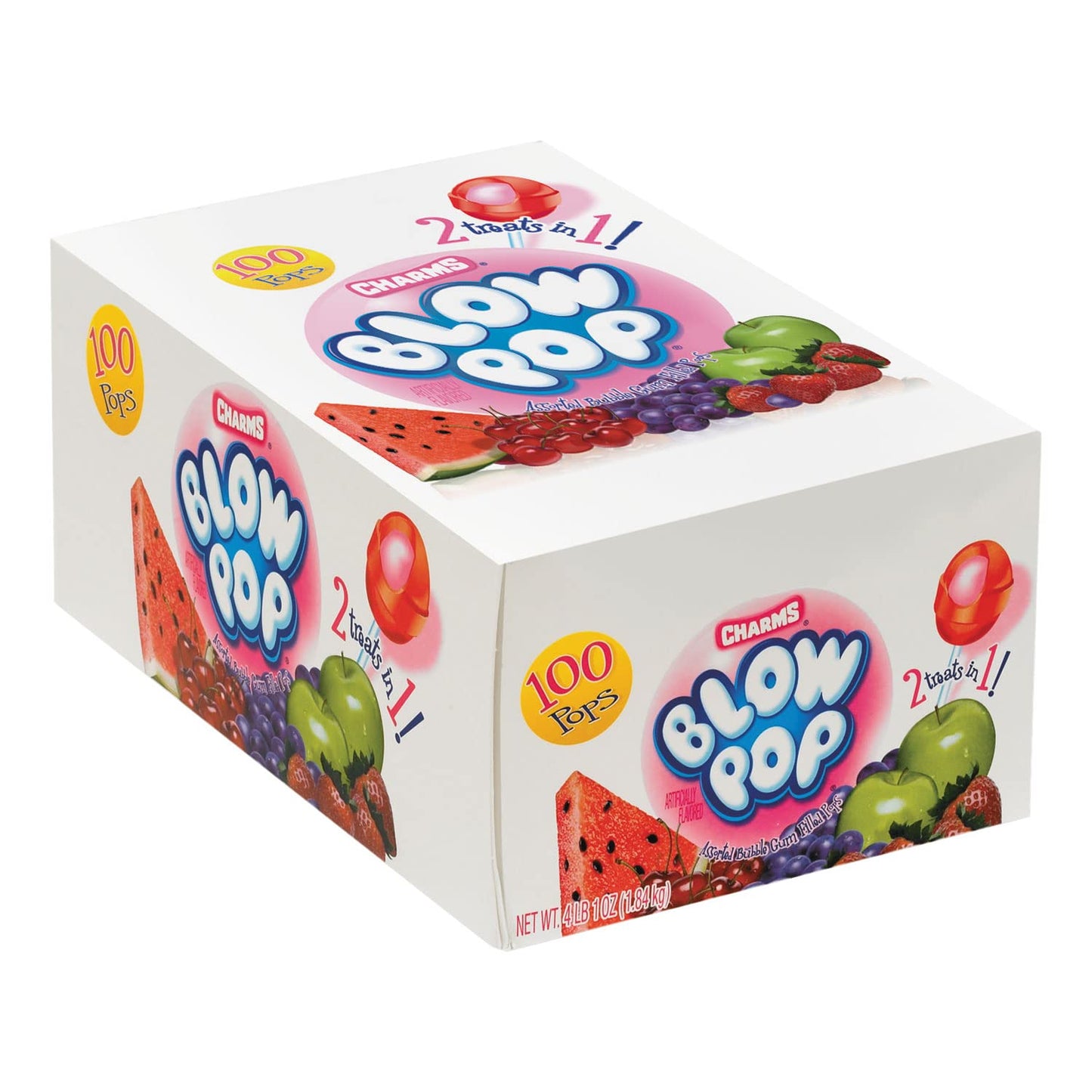 Charms 1034885 Blow Pops 0.8 Oz Assorted Fruity Flavors 100/Box
