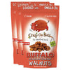 Crazy Go Nuts Walnuts - Buffalo, 4.5 Oz (3-Pack) - Healthy Snacks, Vegan, Gluten Free, Superfood - Natural, Ala, Omega 3 Fatty A