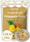 KAMVIVA Vietnams Freeze Dried Pineapple Fruit, 100g/3.5 Oz, 100% Natural, Pineapple Chunks, Bites, No Sugar Added, Non GMO, Glu
