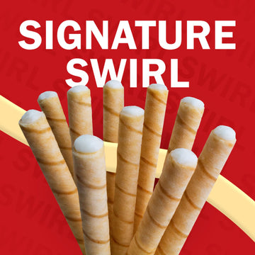 Pirouline Rolled Wafers - Lemon - Rolled Wafer Sticks, Crme Filled Wafers, Rolled Cookies For Coffee, Tea, Ice Cream, Snacks, Pa