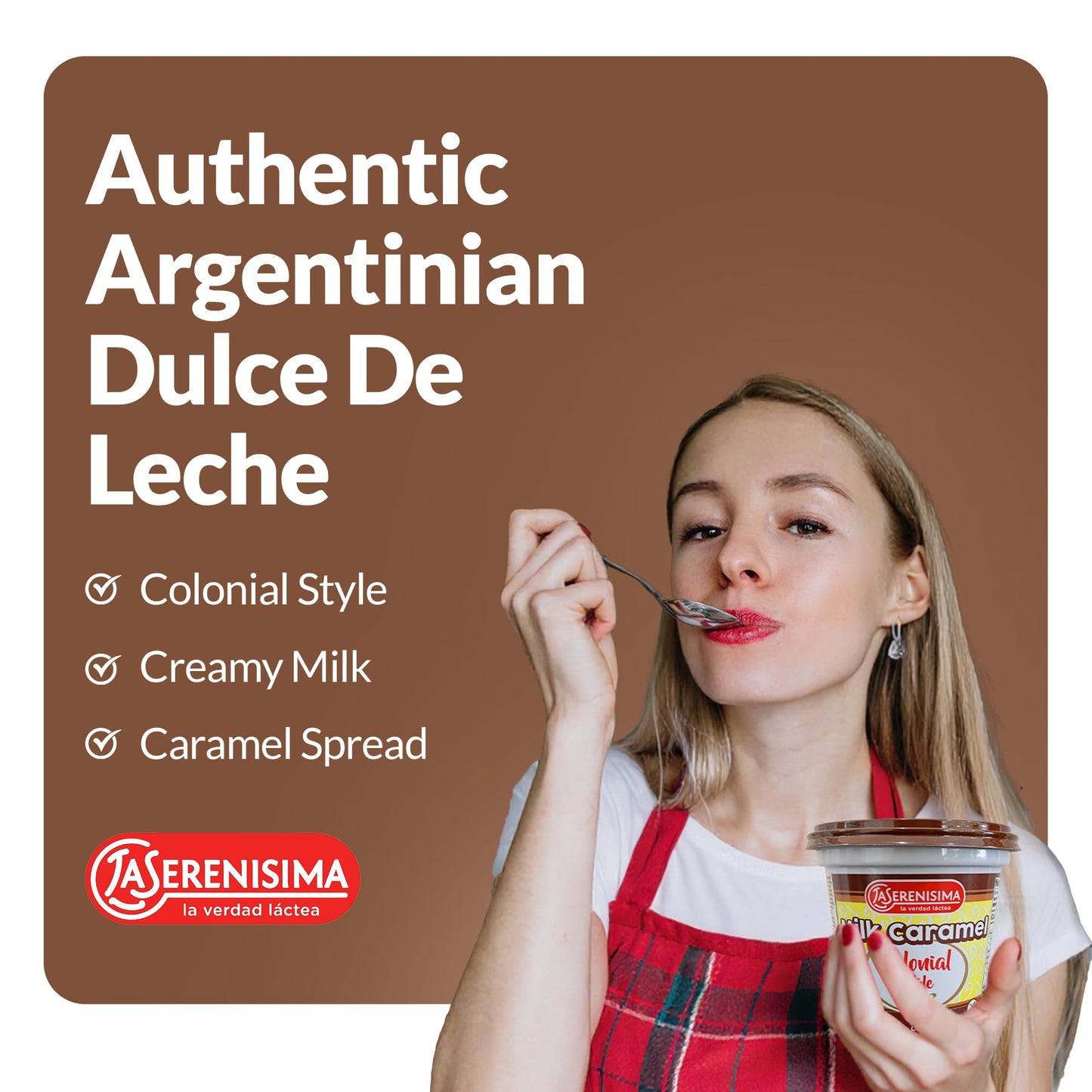 '4'' La Serenisima ''Dulce De Leche ,'' Milk Caramel'', 400 G-14.10 Oz From Argentima