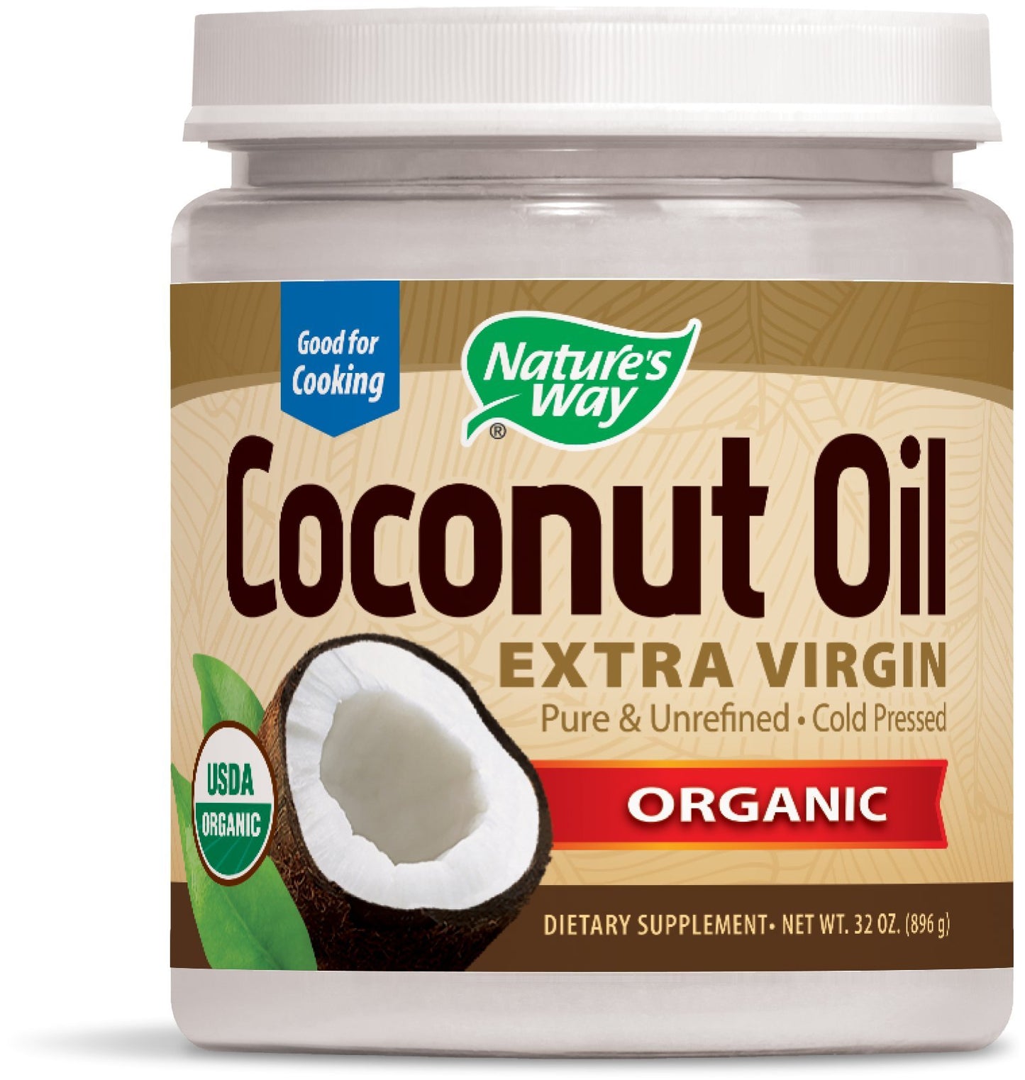 NatureS Way Organic Extra Virflavor Blend Coconut Oil- Pure Cold-Pressed Organic Non-Gmo Gluten-Free- 32 Ounce