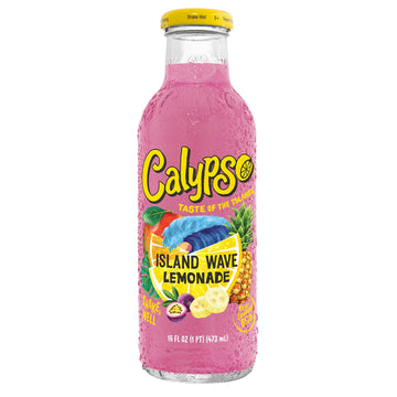 Calypso Lemonades | Made With Real Fruit And Natural Flavors | Island Wave Lemonade, 16 Fl Oz (Pack Of 12)