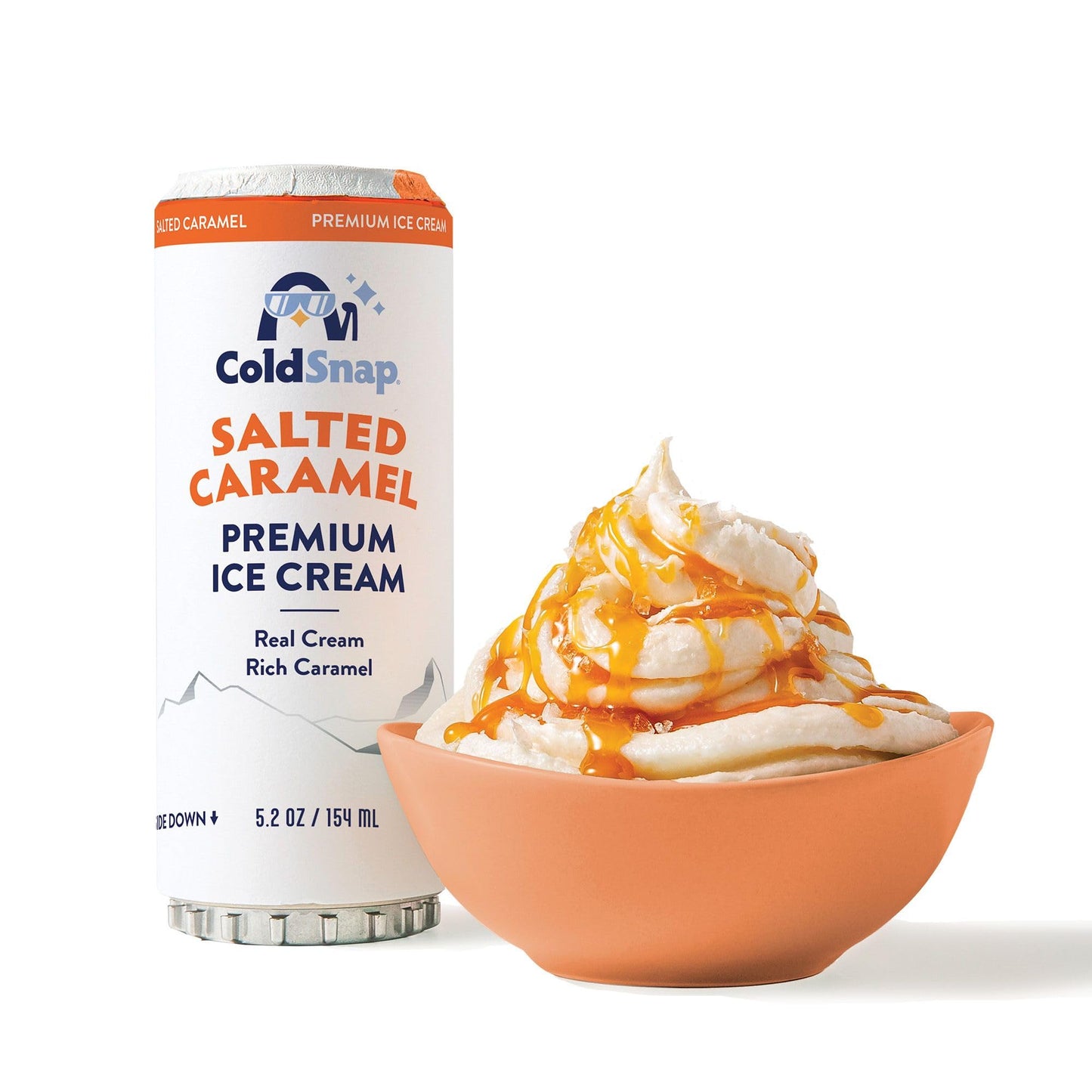 Coldsnap Salted Caramel Ice Cream Pods - Creamy Sweet & Salty Single-Serve Dessert Made In Minutes - No Prep No Freezer Required - Indulgent Treat Anytime - Pack Of 12 (Coldsnap Machine Required)