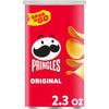 Pringles Potato Crisps Chips, Lunch Snacks, On-the-Go Snacks, Grab N Go, Original, 2.3oz Can (1 Can)