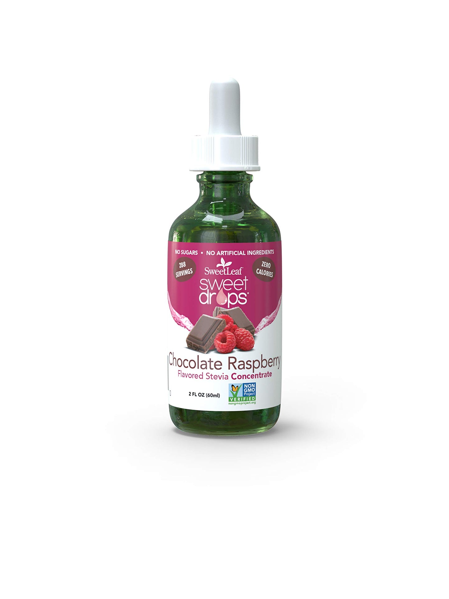 Sweetleaf Sweet Drops Chocolate Raspberry Liquid Stevia Sweetener - Chocolate Stevia Drops, Zero Calories, Zero Sugar, Non-Gmo,