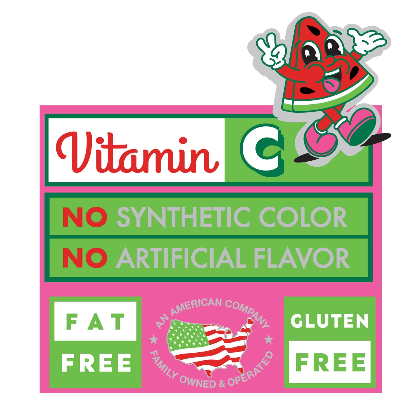 Arizona Fruit Snacks, Sour Watermelon - New - 5 Ounce Bags (Pack Of 12) - Gluten Free - Gummy Chews