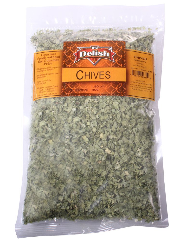 Dried Chives By ItS Delish - 1Lb Bag | Top-Grade Healthy Rich Vitamin A C Aromatic Chopped Chive Rings