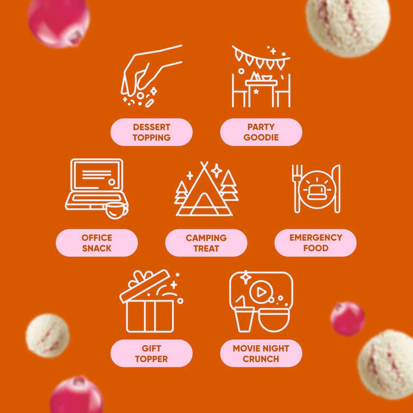 Star Candies Freeze Dried Ice Cream Hard Cheese With Cranberries | No Melting Freeze Dried Candy | Crunchy Camping Food | Premiu