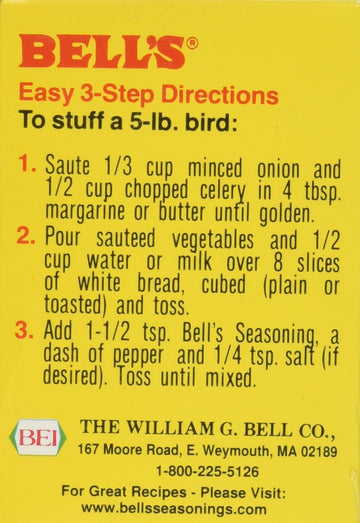 Bells Bell'S Poultry Seasoning, 1-Ounce Boxes (Pack Of 6)