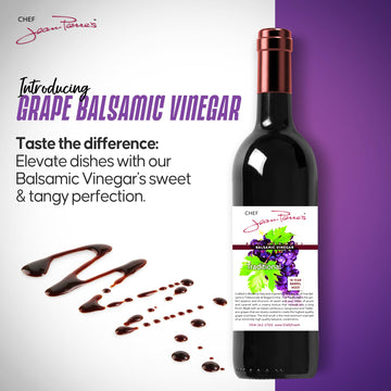 Chef Jean Pierre'S Italian Balsamic Vinegar - 750Ml (25Oz) Rich Grape Flavor, 18-Year Traditional Barrel Aged - Ideal For Enhanc