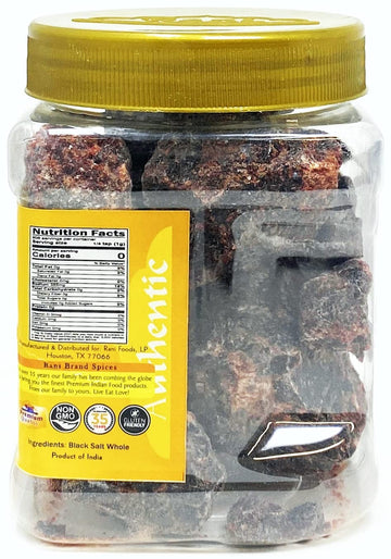Rani Black Salt Raw Whole (Kala Namak) Mineral 32oz (2lbs) 908g PET Jar ~ Unrefined, Pure and Natural | Vegan | Gluten Friendly