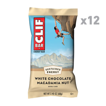 Clif Bars - Energy Bars - White Chocolate Macadamia Nut Flavor - Made With Organic Oats - Plant Based Food - Vegetarian - Kosher