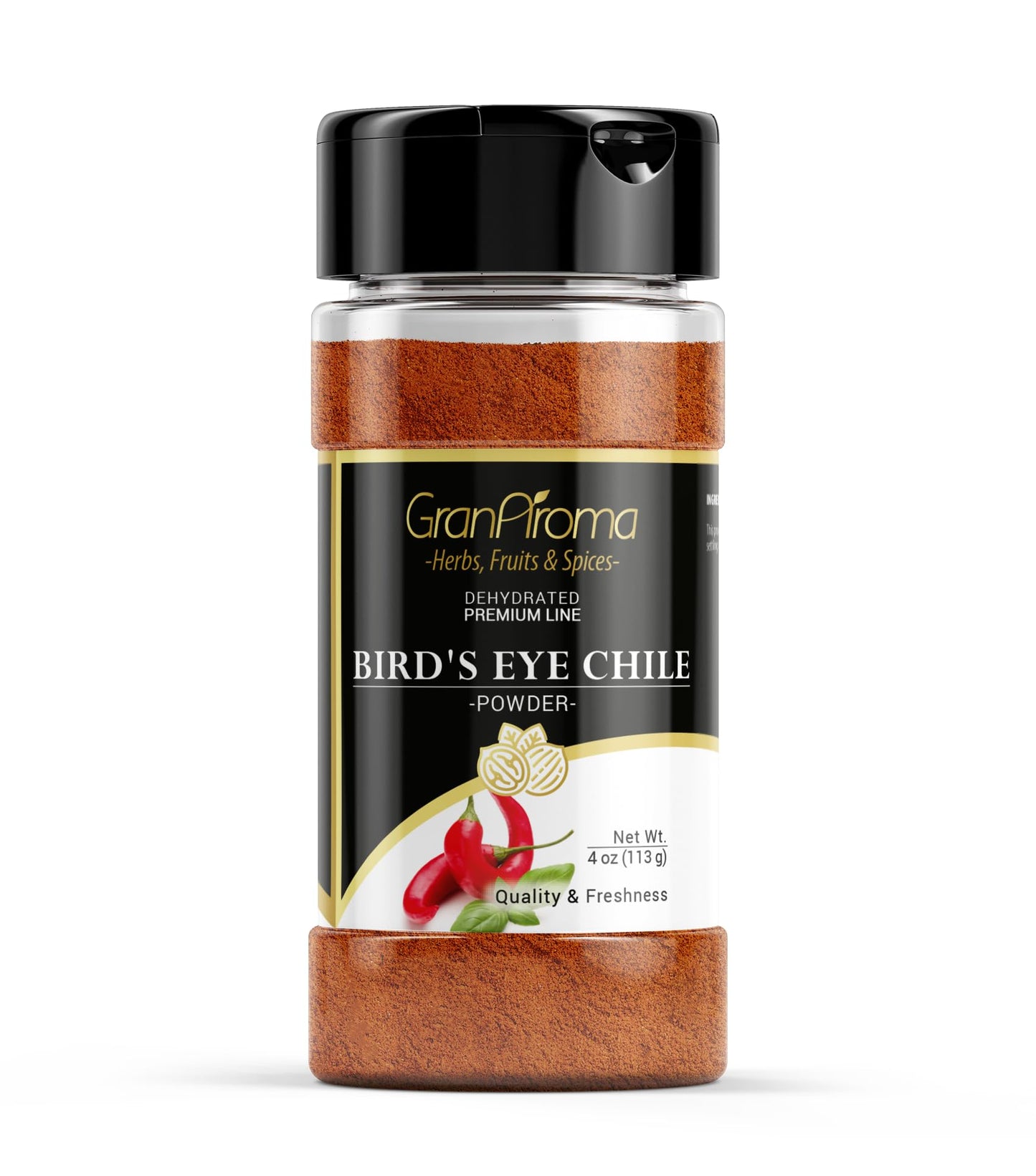 GranAroma Birds Eye Chile Powder, 4 oz, Thai Chili Powder, Hot & Spicy, Flavorful