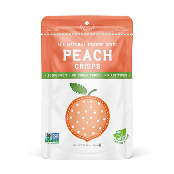Natures Turn Freeze-Dried Fruit Snacks, Peach Crisps, Pack Of 12 (0.53 Oz Each)