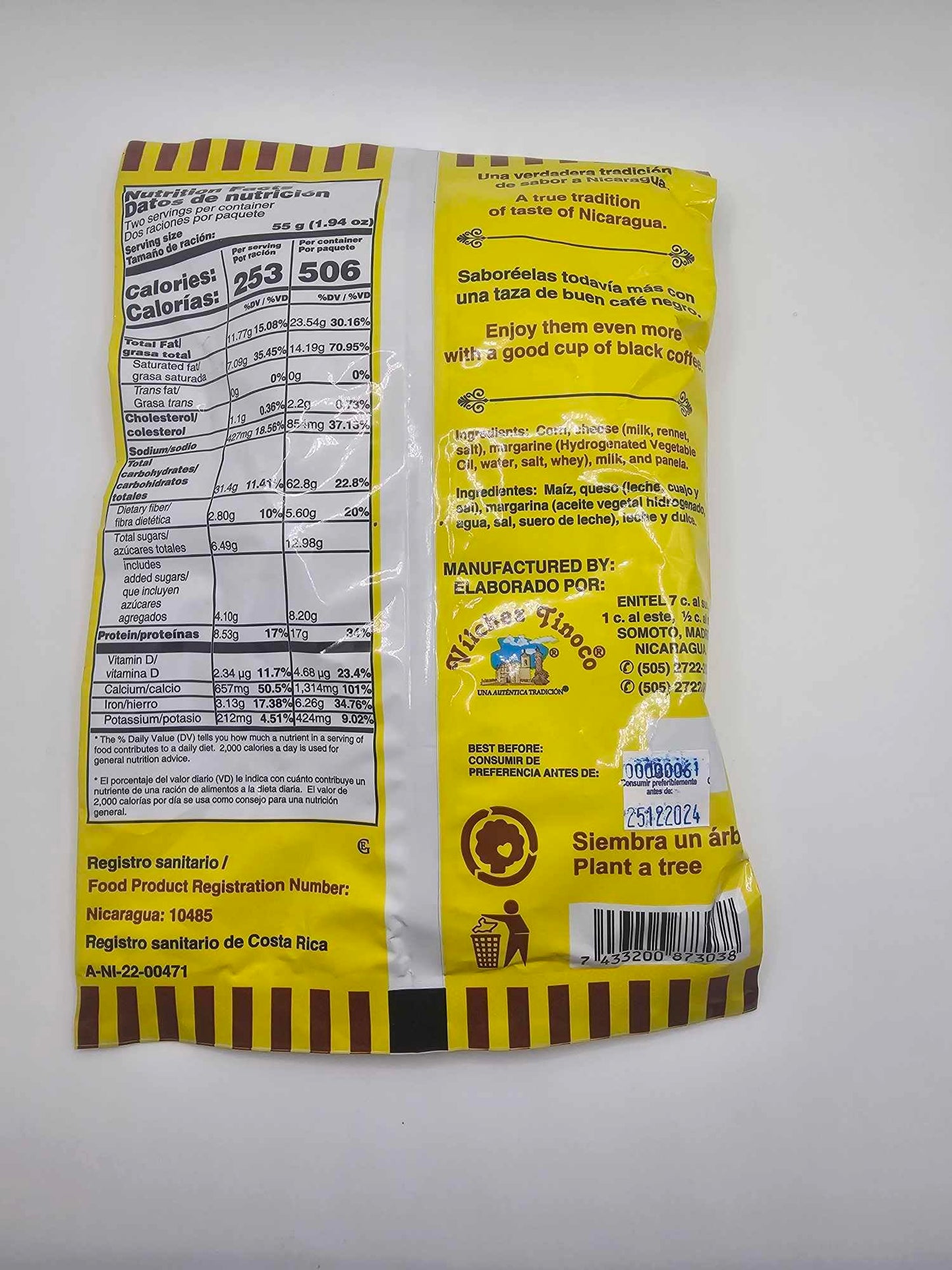 Vilchez Tinoco Rosquillas Somoteas, Baked Corn and Cheese Snacks 3 pack