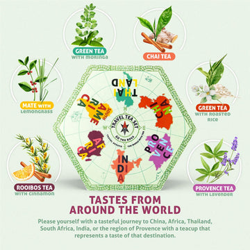 Acorus Travel Tea Set | Round-The-World Trip Of Your Dreams With Selection Of Teas You Have Never Tasted Before | Assorted Tea G