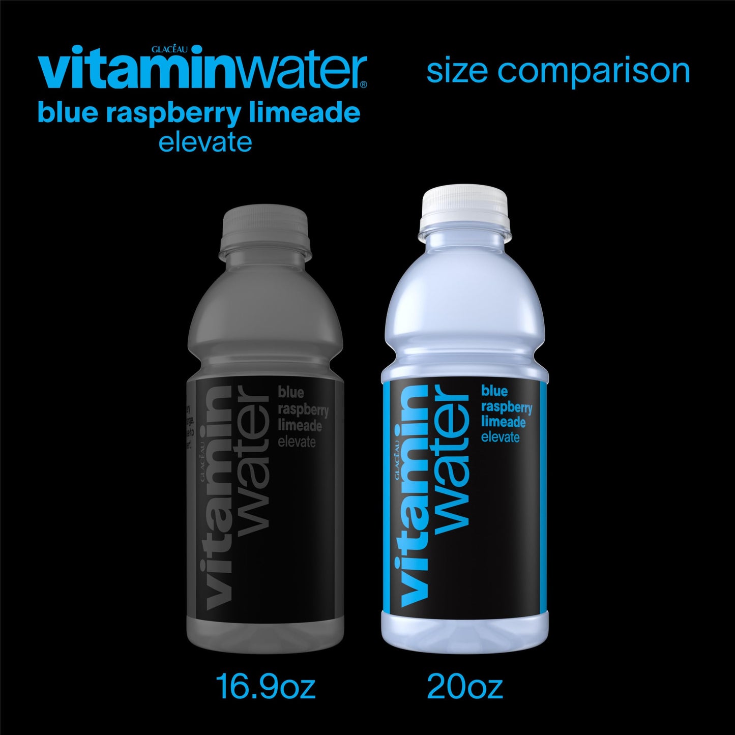 vitaminwater Elevate Blue Raspberry Limeade, 20 fl oz (Pack of 12)