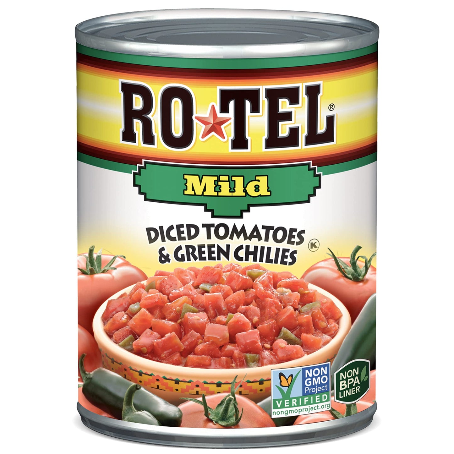 Rotel Mild Diced Tomatoes And Green Chilies, 10 Oz. (Pack Of 12)