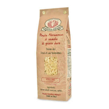 Rustichella D Abruzzo Stelline Durum Wheat in Brown Paper Bag, 1.1 Pound