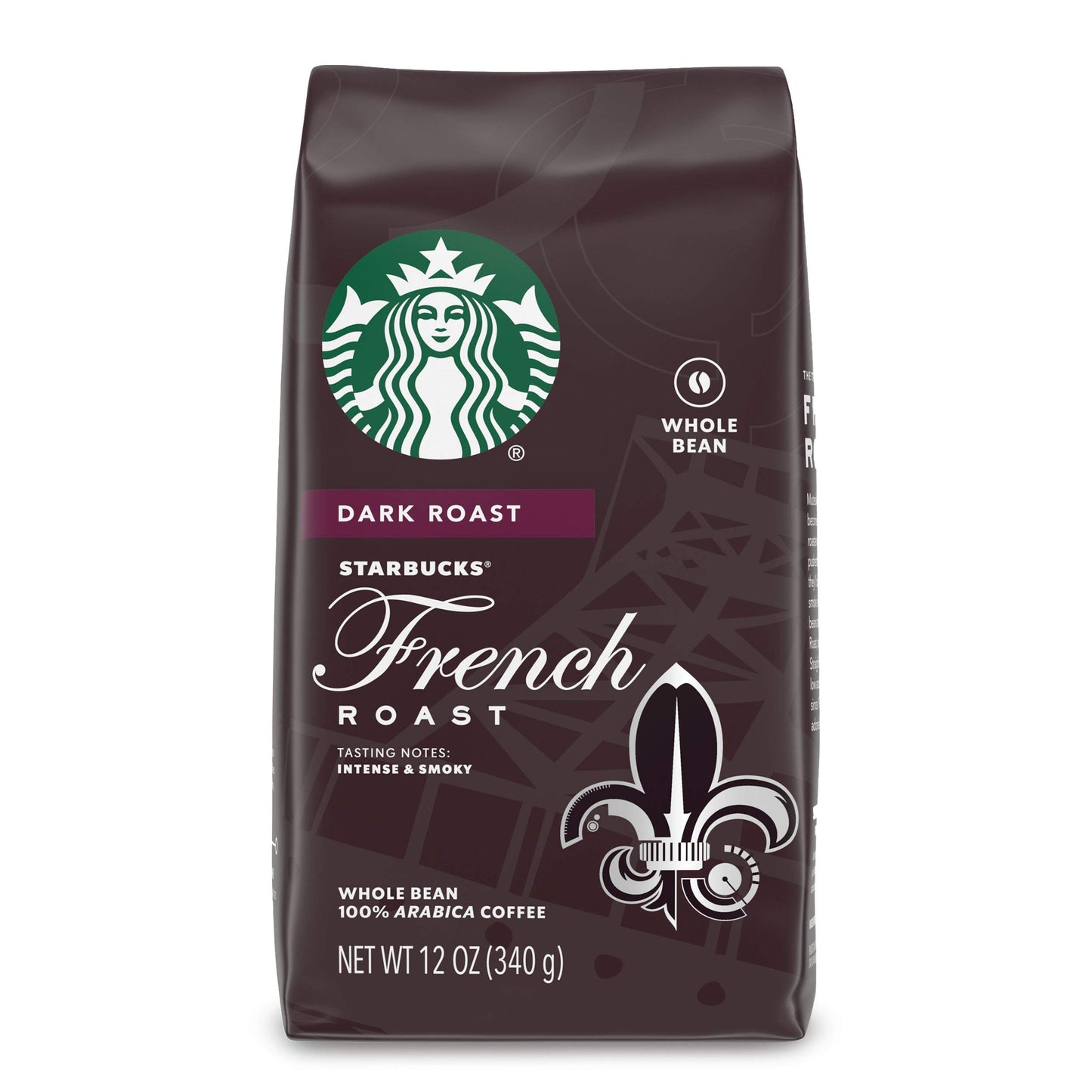 Starbucks Dark Roast Whole Bean Coffee — French Roast — 100% Arabica — 1 Bag (12 Oz.)