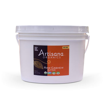 Artisana Organics Raw Cashew Butter, 8 lbs - Bulk Cashew Butter, Just One Ingredient, No Sugar Added, Vegan and Paleo Friendly,
