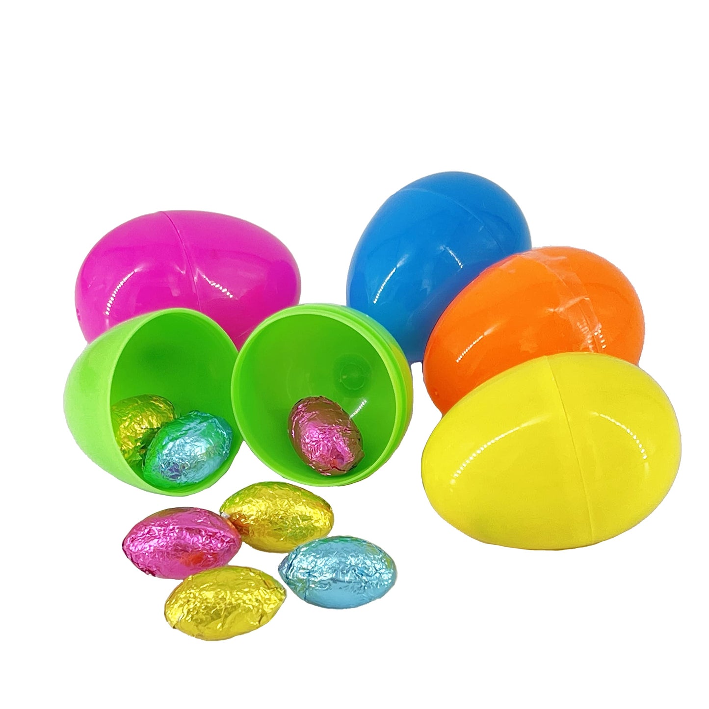 The Dreidel Company Easter Chocolate Eggs, Multicolored Foil Wrapped Milk Chocolate, Kosher Certified Dairy (1 Pound)