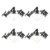 24Pcs Four Cupcake Toppers Glitter 4th Birthday Cupcake Pick Decorations for Baby Shower 4th Birthday Party Cake Decorations Sup