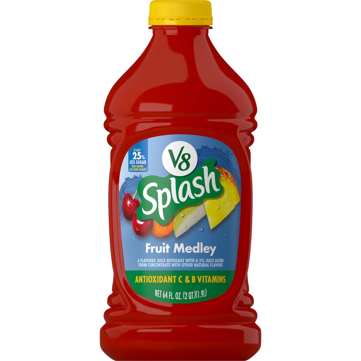 V8 Splash Fruit Medley Flavored Juice Beverage, 64 fl oz Bottle