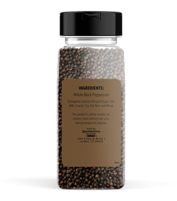 Unpretentious Whole Black Peppercorns, Pepper Mill & Grinder Refill (9.6 Ounce)