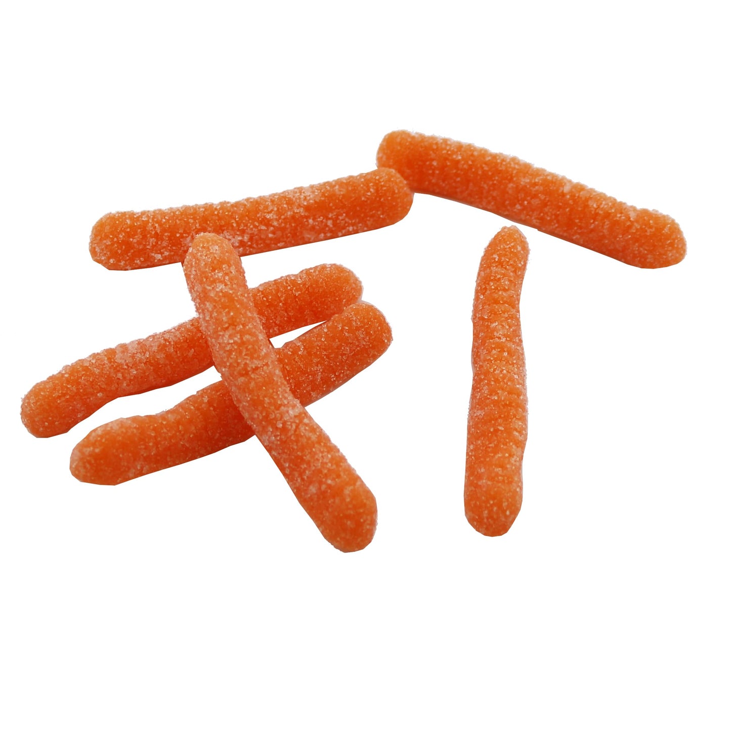 Firstchoicecandy Sweet & Sour Gummy Worms, Multi Flavors And Solid Colors (1 Pound, Sour Orange)