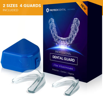 Neomen Mouth Guard For Grinding Teeth- 2 Sizes, Pack Of 4 - New Upgraded Dental Night Guard For Clenching Teeth, Stops Bruxism,