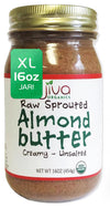 Jiva Organics Raw Sprouted Organic Almond Butter 16-Ounce Large Jar